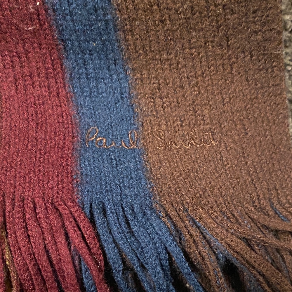 Vintage Paul Smith "Lane Verge Mabro" Striped Wool Scarf - Picture 5 of 5